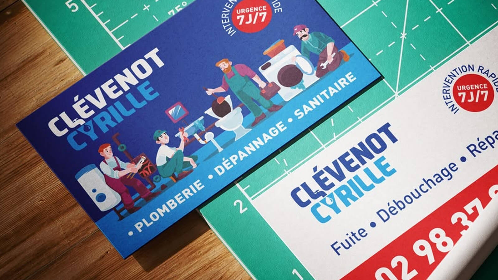 Cartes de visite et flyers imprimés — supports professionnels soignés